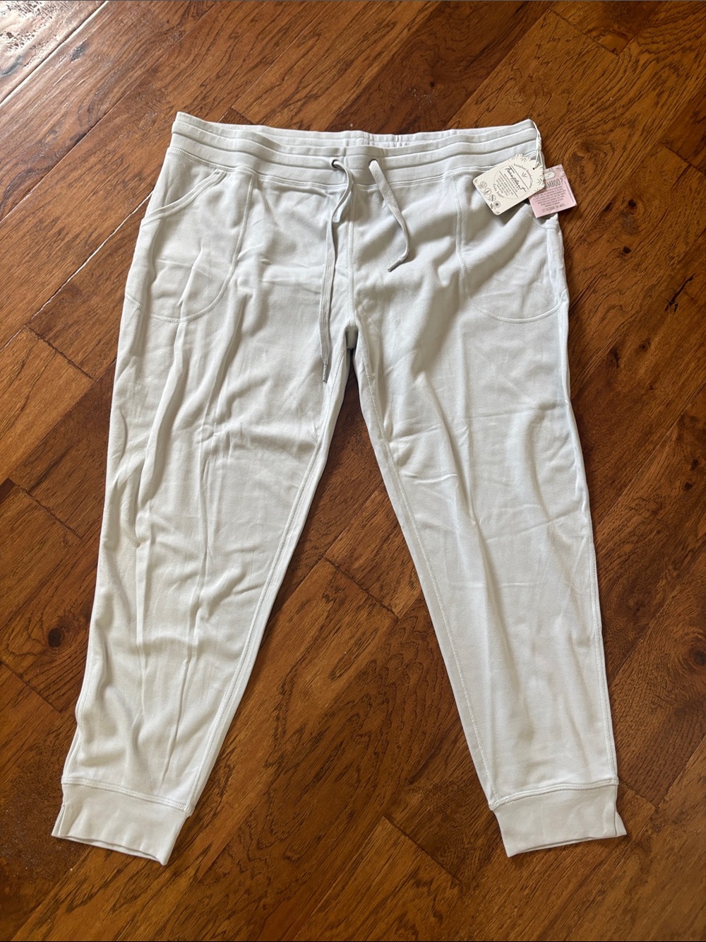 Women's White Drawstring Lounge Joggers - Comfort Fit
